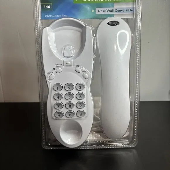 AT&T 146 Design Line Telephone Windchill White Hearing Aid Compatible Desk/Wall - Picture 7 of 7